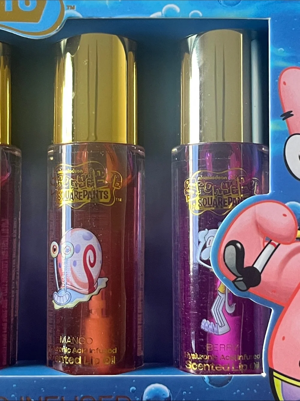 SpongeBob SquarePants Scented Lip Oil Set - Blue Packaging
